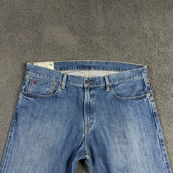 Polo Ralph Lauren Jeans Mens 36x34 Blue Hampton Straight Medium Wash Selvedge - Picture 2 of 16
